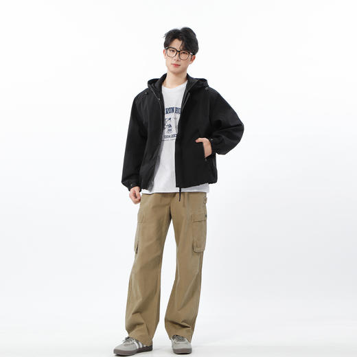 简约百搭休闲宽门襟带帽外套-纪念日百货门店同款169148570 商品图3