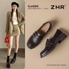 ZHR则则复古手抓纹百搭平底乐福鞋2026春季新款轻便舒适气质单鞋 商品缩略图1