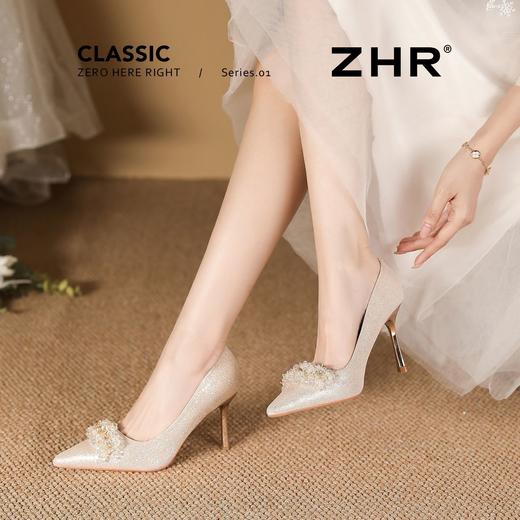 ZHR则则尖头法式高跟鞋2026新款气质百搭婚鞋伴娘鞋细跟单鞋女鞋 商品图5