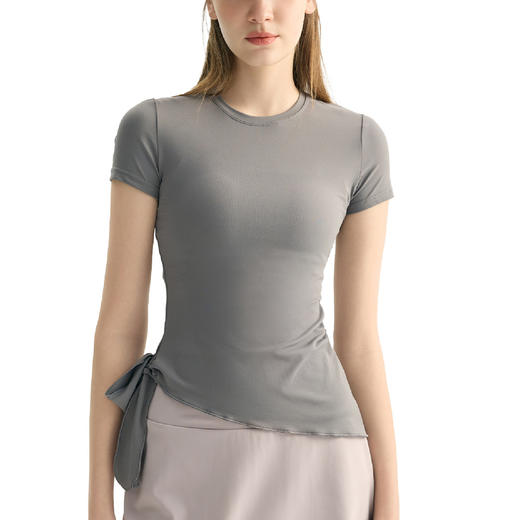 【3~5天发货】跃牌【美度空间】系列 绑带瑜伽短袖女透气百搭瑜伽服上衣TX62015 商品图2