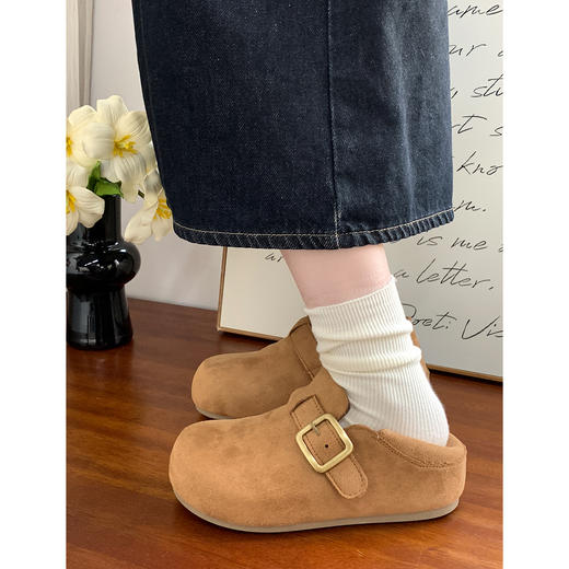 【YW】无忧购春季新款厚底百搭舒适两穿一脚蹬勃肯休闲鞋MIS-5949（3.7截单后3-7天发货) 商品图3