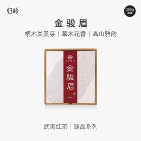 归岭丨桐木关黑芽金骏眉 特级武夷红茶 茶叶送礼盒装小包袋泡茶包200g 臻品系列 私藏级私房茶