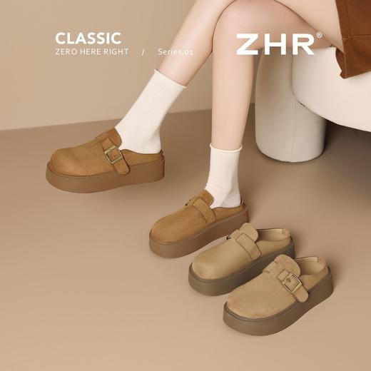 ZHR【厚底增高4cm】勃肯拖鞋2026春季新款复古软底小个子一脚蹬 商品图9