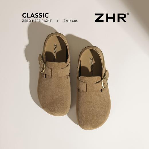 ZHR复古勃肯鞋女2026春季新款懒人一脚蹬两穿半拖鞋内增高休闲鞋 商品图5