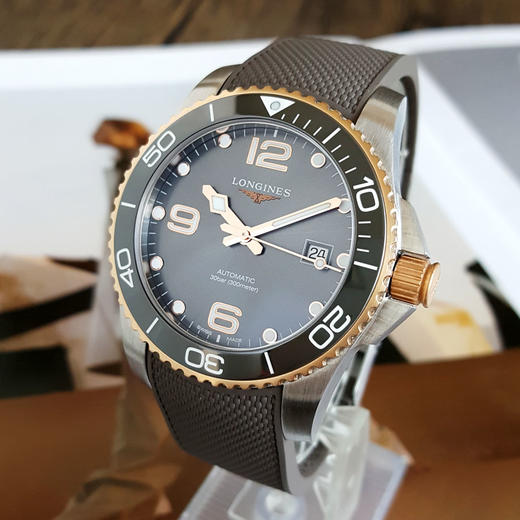 【95新】LONGINES 浪琴L3.781.3.78.9自动机械机芯日期显示41MM（男款）康卡斯系列精钢/玫瑰金PVD涂层270126TJ31 商品图2