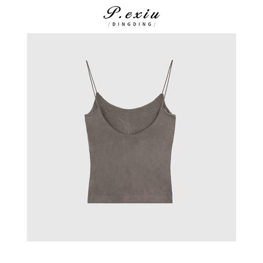 PanYiXiu/潘依绣【奶咖美背】港风小吊带叠穿百搭带胸垫美背 CF2166 商品图2