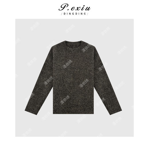 A008潘依绣丁丁宠粉圈圈毛极简气质圆领毛衣 Q5681 商品图0