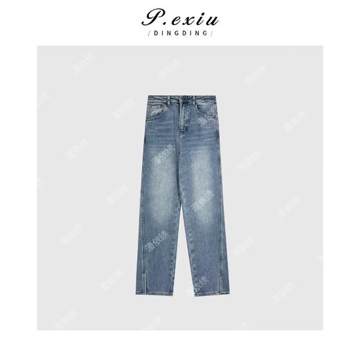 A008潘依绣丁丁宠粉明线设计感内里磨毛小脚牛仔裤 Q6730 商品图0