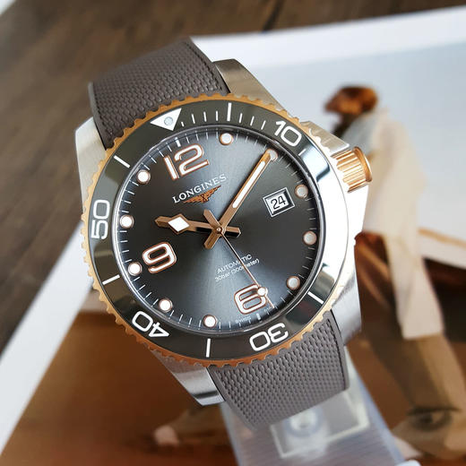【95新】LONGINES 浪琴L3.781.3.78.9自动机械机芯日期显示41MM（男款）康卡斯系列精钢/玫瑰金PVD涂层270126TJ31 商品图5