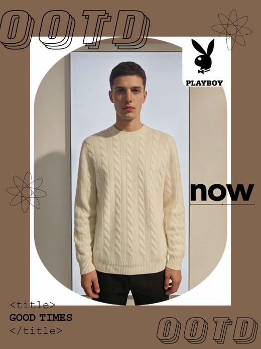 花花公子羊绒衫 商品图0