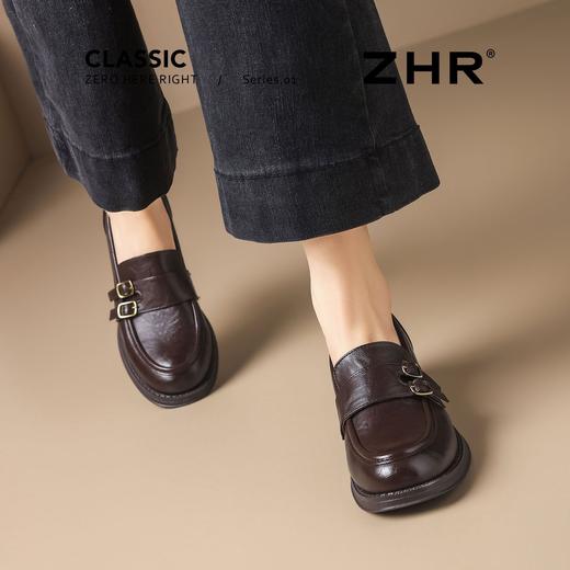 ZHR则则复古手抓纹百搭平底乐福鞋2026春季新款轻便舒适气质单鞋 商品图6