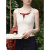 鹿向南「云絮软格」米白色假两件吊带上衣春季款设计感显瘦背心女 商品缩略图3