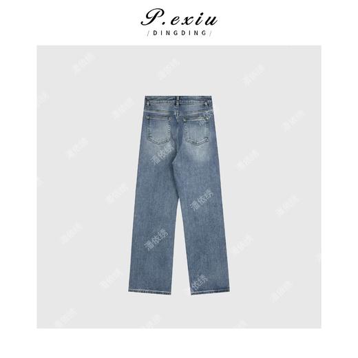 A008潘依绣丁丁宠粉明线设计感内里磨毛小脚牛仔裤 Q6730 商品图1