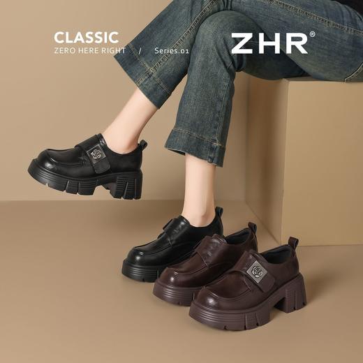 ZHR则则复古经典厚底增高乐福鞋2026春季新款百搭舒适通勤小皮鞋 商品图9