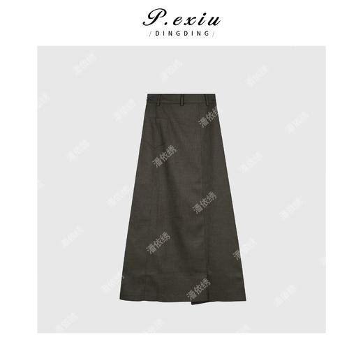 04-3潘依绣丁丁宠粉设计感日系侧扣不规则西装半身裙 Q90031 商品图1