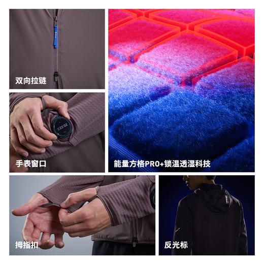 NEDAO内道升级能量方格PRO软壳3.0男士保暖防风带帽跑步运动长袖外套 商品图1
