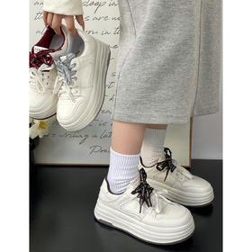 【YW】无忧购春季新款厚底增高撞色百搭板鞋休闲小白鞋MIS-6851（3.7截单后3-7天发货)