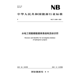 水电工程勘察数据库表结构及标识符（NB/T 11800—2025）