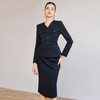 IWY/高级感藏青色西装套裙女收腰显瘦职业装两件套气质职业裙装J26CS272 商品缩略图2