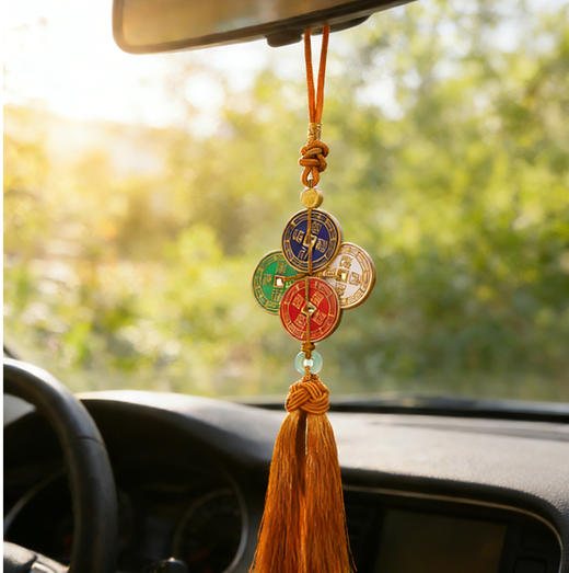 【财】灵机麦玲玲「五路金爷」五色梅花钱挂饰2026年挂件 商品图1