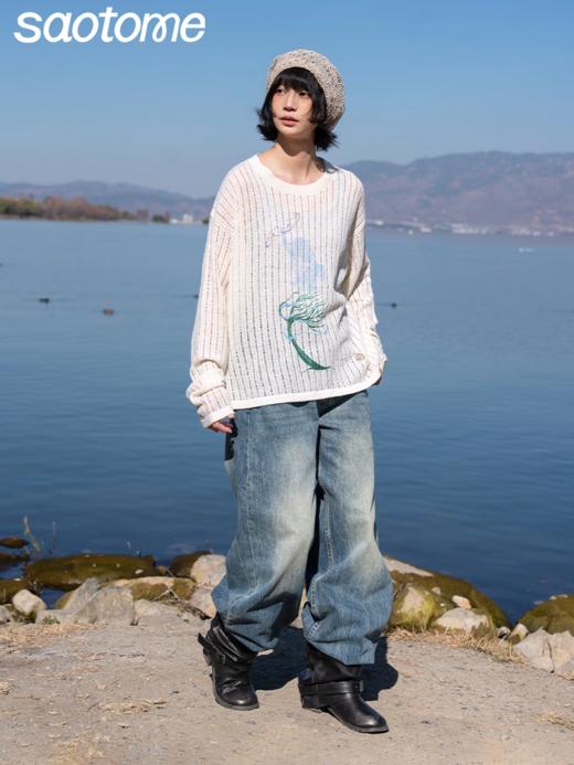 早乙女惠子saotome/STMMY211780/树上大象镂空毛衣 商品图1