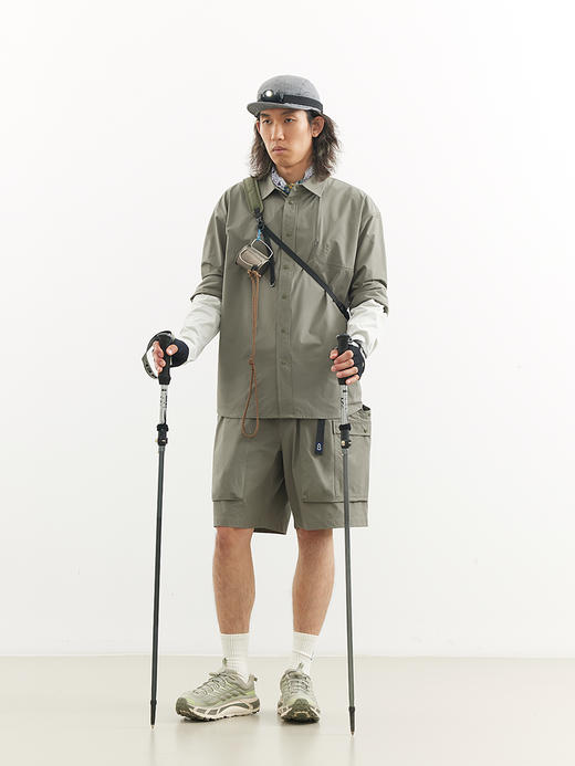 吃茶去chichaqu26春夏速干户外运动轻量长袖衬衫休闲徒步骑行 商品图1