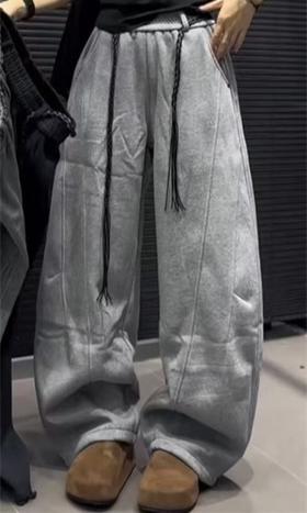 PCS拼接卷边格子休闲弯刀裤51124 冬季 033694000886