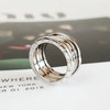 【95新】BVLGARI宝格丽B.zero1系列AN191026白金四环弹簧戒指55号中性款190126NJS39 商品缩略图4