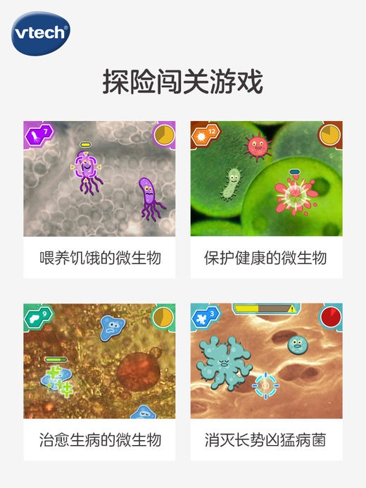 VTech伟易达 视听探索显微镜/视听百科地球仪 儿童科学实验地理启蒙 3岁+（特价清仓 包装微瑕,无质量问题不支持7天无理由,介意慎拍） 商品图2