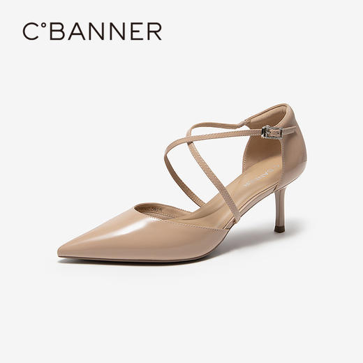 【静音系列】千百度时装凉鞋女2026夏季新款包头裸色中空绝美凉鞋A26288005 商品图1