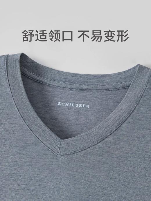 【竹纤维提花平纹系列】SCHIESSER德国舒雅男士竹纤维提花平纹家居外穿短袖短裤套装39/26839H 商品图1