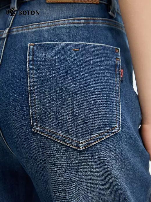 【莱赛尔】波顿春夏季女士美式休闲宽松高腰直筒垂感阔腿牛仔长裤LE362125 商品图4