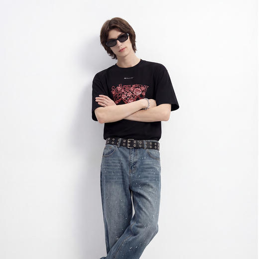 IDEVERRAY喜结连理原创新品高级感设计女生春季出行穿搭短袖白T恤 商品图3