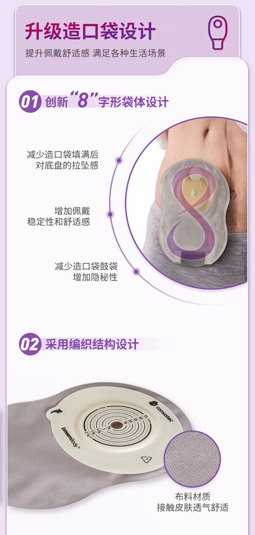 CONVATEC康维德Esteem Body爱顺宜一件式软凸开口大便造口袋423666 商品图4