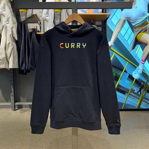 安德玛UA春夏库里CURRY男子毛圈布篮球运动连帽卫衣6014296-001 商品图0