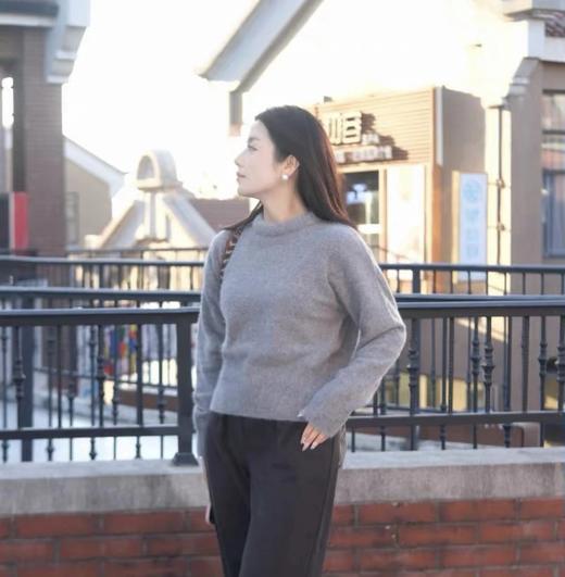 重磅推荐  气球领狐狸绒毛衣  设计师款  小短款圆领针织毛衣 商品图0