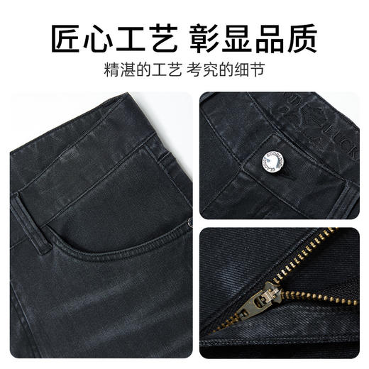 德鲨鲨鱼黑色百搭牛仔短款男2026夏新款休闲直筒五分裤子 商品图4