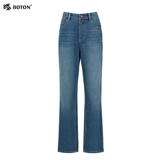 【四面弹】波顿女士秋冬季窄版直筒阔腿牛仔裤高腰高腰显瘦通勤百搭长裤LE399325 商品图4