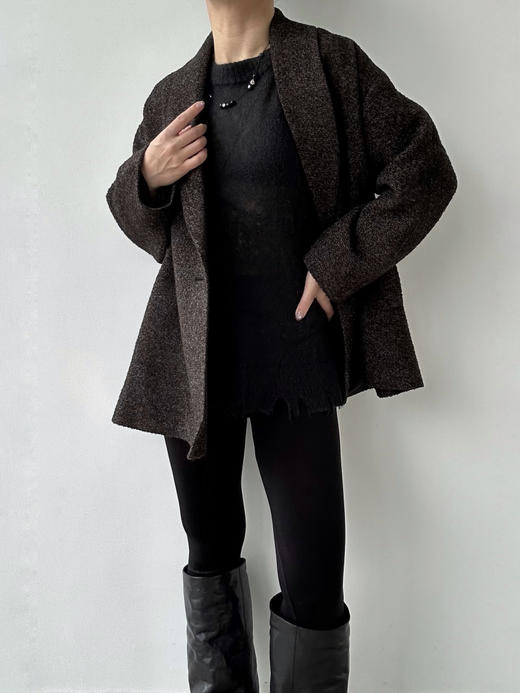 DONSEE10｜DS10AW2508-D 肌理棕 自然肌理短外套 商品图0