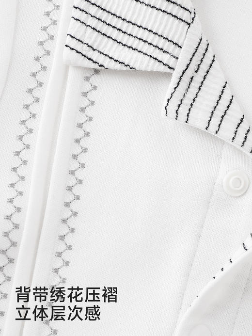 【高定系列】英氏婴儿衣服宝宝连体衣polo领条纹爬服春夏外出哈衣YRHAJ1S031A 商品图3