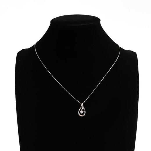 中国黄金AU750白金简约时尚0.045克拉钻石吊坠项链20.4*11.1*5.4MM（皆取最大值）链长：43CM（长度可调节）270126NJ20 商品图6