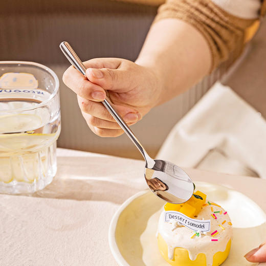 摩登主妇316L食品级不锈钢勺子个人专用汤匙家用高档精致长柄调羹 商品图2