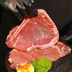 恒都 牛肉冷冻生鲜 原切西冷 眼肉 带骨西冷 原切牛排F礼盒 2kg