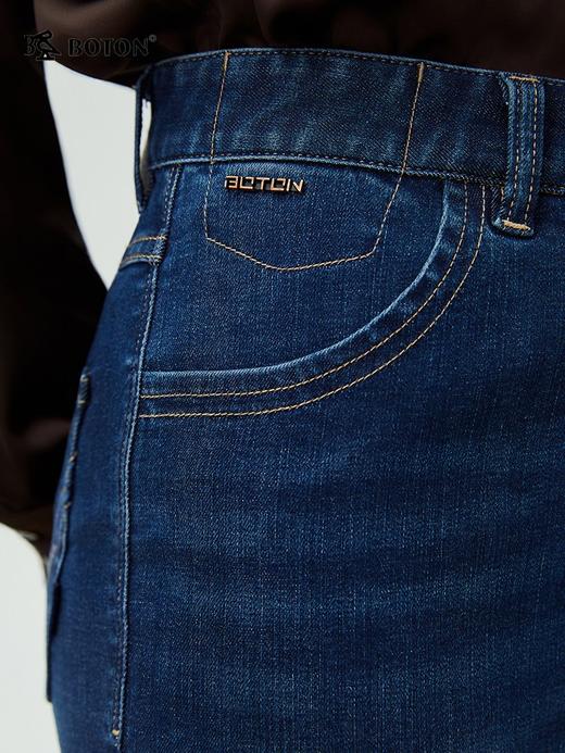 波顿女士秋冬高腰直筒牛仔裤｜空气感弹力 松弛包容 通勤日常显瘦长裤LE386325 商品图4