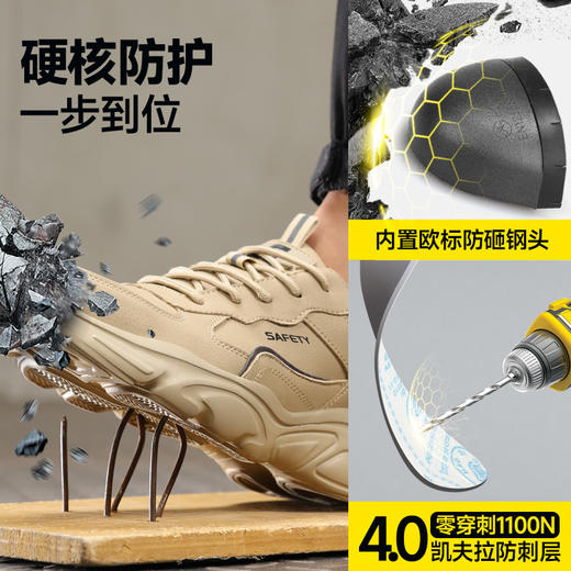 2026新款防砸防刺四季款轻便橡塑底加厚4.0凯夫拉防水低帮 商品图7