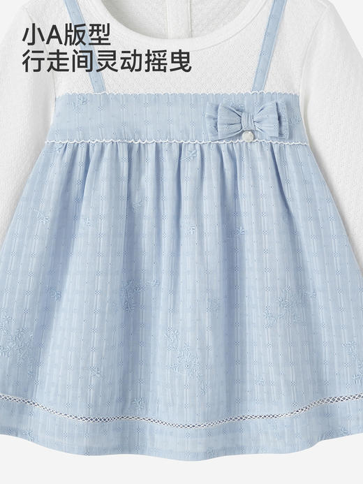 英氏儿童T恤女童长袖上衣春夏新百搭假两件圆领上衣YRTAJ1S007A 商品图3