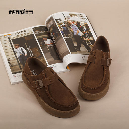 和诚行2026春季新款一脚蹬外穿百搭时尚休闲真皮男式休闲鞋0551278 商品图3