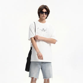 【明星同款】IDEVERRAY高克重全棉T恤男女同款情人节送礼盒白色圆领短袖上衣春