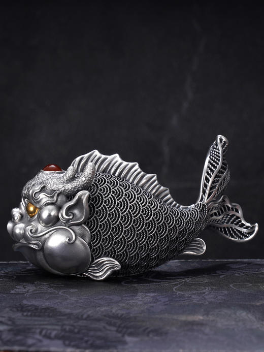 子佩集S999银福鱼翩游摆件【BXYL0280870】纯银小摆件2406 商品图10