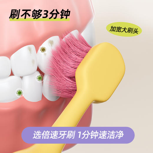 春节不打烊【防滑刷柄❗️小巧可爱】多巴胺小胖墩儿童抑菌软毛牙刷单支家用宽头速刷高级牙刷。jd 商品图3
